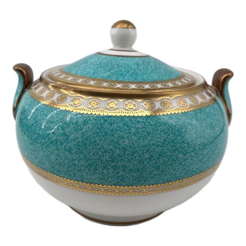 Wedgwood (ウェッジウッド) シュガーポット 黒壺 ユーランダー・パウダーターコイズ