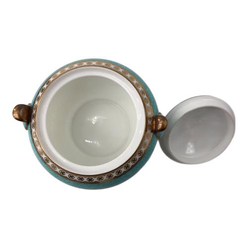 Wedgwood (ウェッジウッド) シュガーポット 黒壺 ユーランダー・パウダーターコイズ