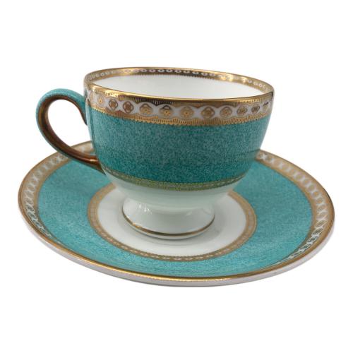 Wedgwood (ウェッジウッド) カップ&ソーサー 黒壺 ユーランダー・パウダーターコイズ