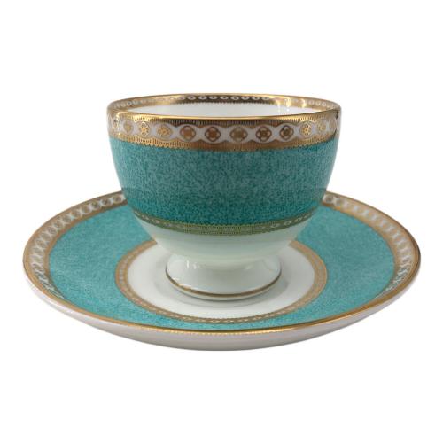 Wedgwood (ウェッジウッド) カップ&ソーサー 黒壺 ユーランダー・パウダーターコイズ