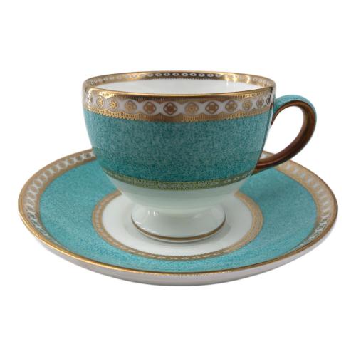 Wedgwood (ウェッジウッド) カップ&ソーサー 黒壺 ユーランダー・パウダーターコイズ