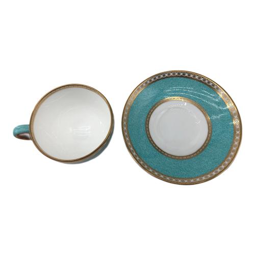Wedgwood (ウェッジウッド) カップ&ソーサー 黒壺 ユーランダー・パウダーターコイズ