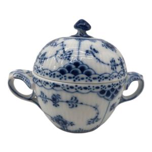 ROYAL COPENHAGEN (ロイヤル・コペンハーゲン) シュガーポット ブルーフルーテッド・ハーフレース