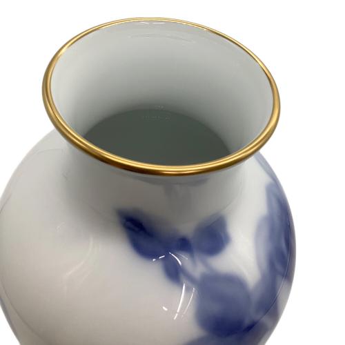 大倉陶園 (オオクラトウエン) 花瓶 ブルーローズ 箱付