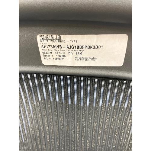 Herman Miller (ハーマンミラー) アーロンチェア AE123AWB ブラック