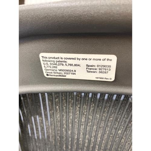 Herman Miller (ハーマンミラー) アーロンチェア AE123AWB ブラック