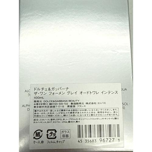 DOLCE & GABBANA (ドルチェ＆ガッバーナ) オードトワレ 100ml ザ・ワン フォーメングレイ
