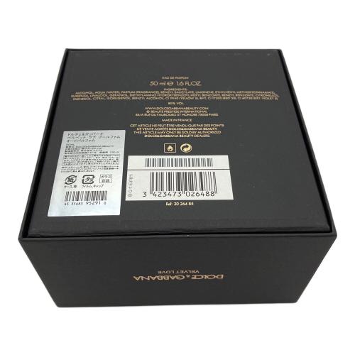 DOLCE & GABBANA (ドルチェ＆ガッバーナ) オードパルファム 50ml 残量80%-99% ベルベット ラブ プールファム