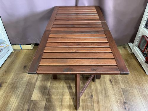 IKEA (イケア) ガーデンテーブル4点セット 19053 補修跡有 廃盤品 ブラウン APPLARO