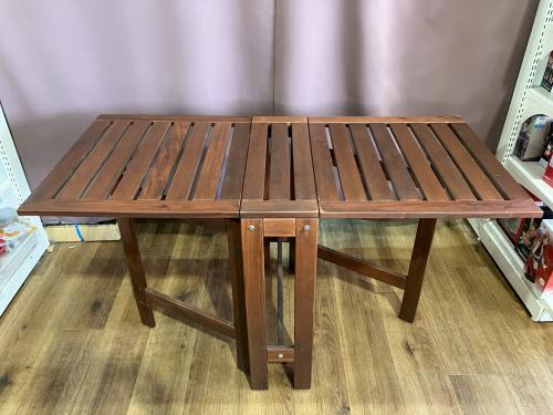 IKEA (イケア) ガーデンテーブル4点セット 19053 補修跡有 廃盤品 ブラウン APPLARO