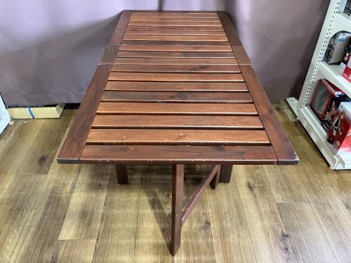 IKEA (イケア) ガーデンテーブル4点セット 19053 補修跡有 廃盤品 ブラウン APPLARO