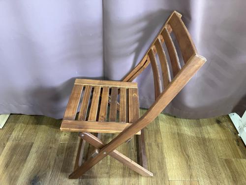 IKEA (イケア) ガーデンテーブル4点セット 19053 補修跡有 廃盤品 ブラウン APPLARO