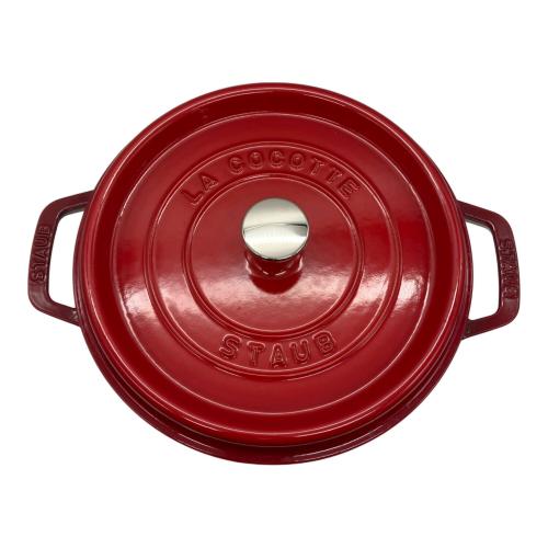 Staub (ストウブ) 両手鍋 24cm レッド ピコ・ココット ラウンド