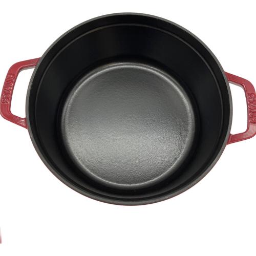 Staub (ストウブ) 両手鍋 24cm レッド ピコ・ココット ラウンド