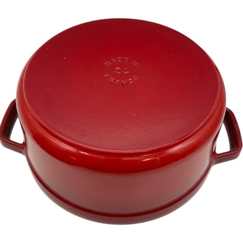 Staub (ストウブ) 両手鍋 24cm レッド ピコ・ココット ラウンド