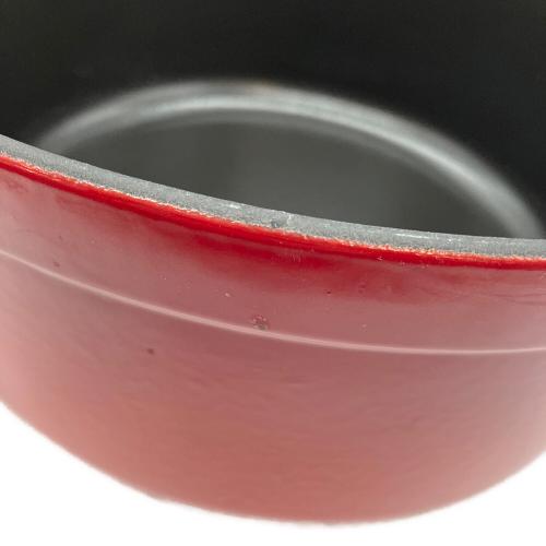 Staub (ストウブ) 両手鍋 24cm レッド ピコ・ココット ラウンド
