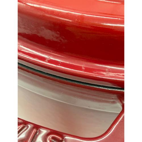 Staub (ストウブ) 両手鍋 24cm レッド ピコ・ココット ラウンド