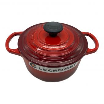 LE CREUSET (ルクルーゼ) ホーロー鍋 16cm レッド ココット・ロンド
