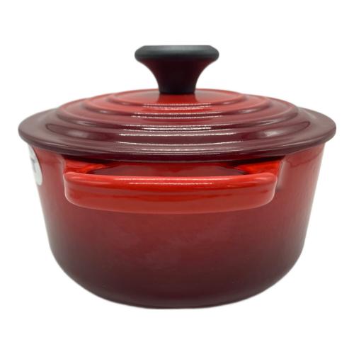 LE CREUSET (ルクルーゼ) ホーロー鍋 16cm レッド ココット・ロンド