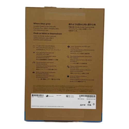 amazon (アマゾン) Kindle Scribe Colorsoft PA2MA5 動作確認済