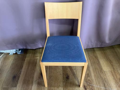 arflex (アルフレックス) ダイニング5点セット 幅:約120㎝ テーブル：ナチュラル チェア：ネイビー×ナチュラル NEWSTATION ナチュラル×ネイビー メンテ済み NEWSTATION 幅:約120㎝