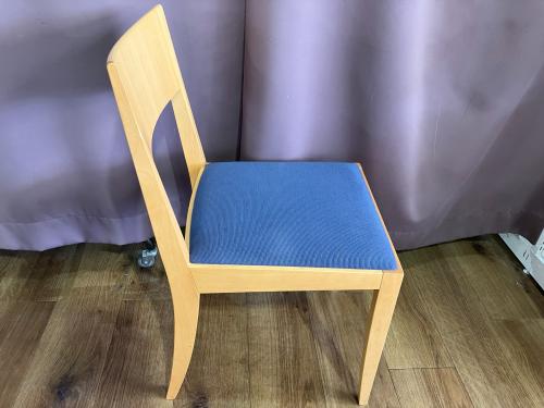 arflex (アルフレックス) ダイニング5点セット 幅:約120㎝ テーブル：ナチュラル チェア：ネイビー×ナチュラル NEWSTATION ナチュラル×ネイビー メンテ済み NEWSTATION 幅:約120㎝