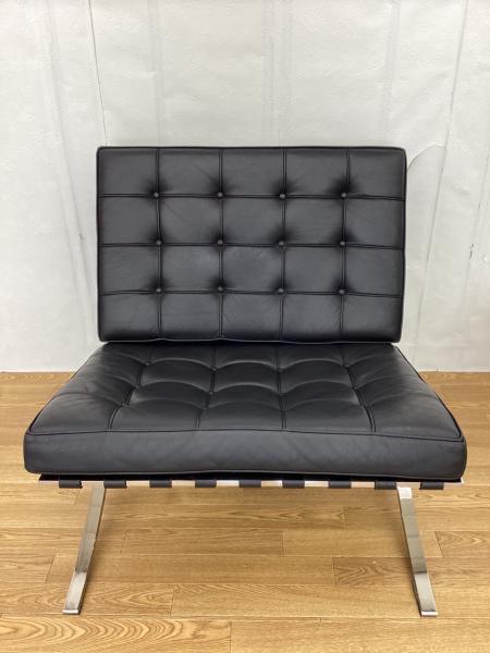 【展示品　美品】バルセロナ　チェア　リプロダクト　直接引取り対応　tga02 バルセロナチェア ラウンジチェアー リプロダクト品 ブラック