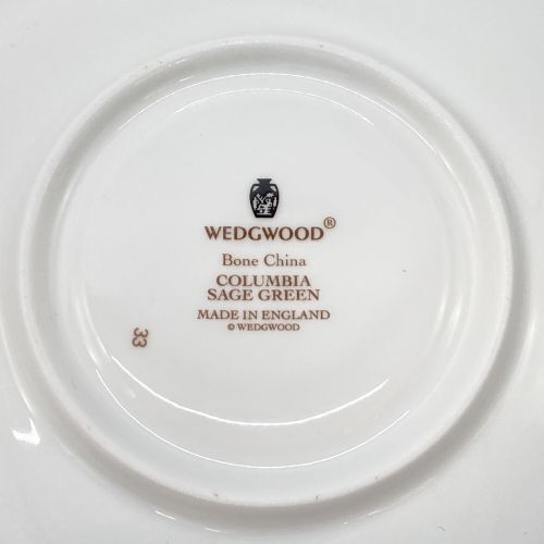 Wedgwood (ウェッジウッド) カップ&ソーサー コロンビア・セージグリーン 2Pセット 旧刻印（1974年～）