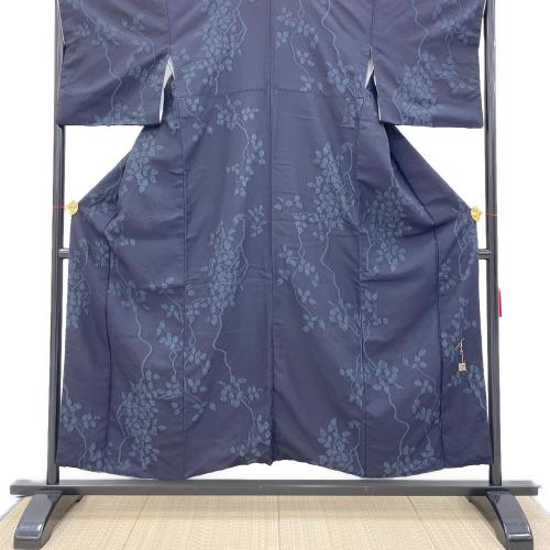 斉藤上太郎 小紋　袷　Mサイズ　落款有　JOTARO SAITO　紺色　和装