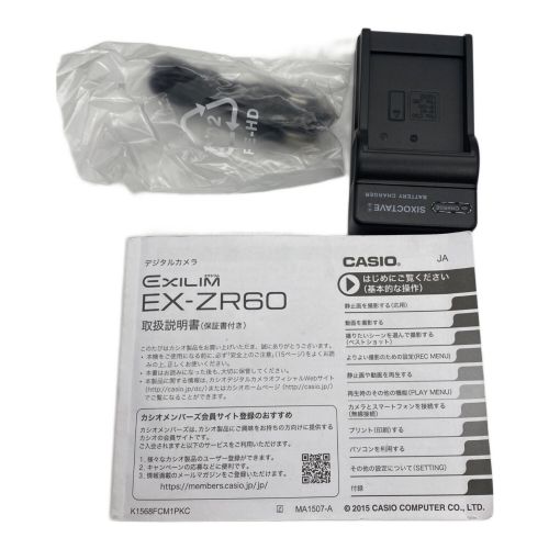 CASIO (カシオ) コンパクトデジタルカメラ ※通電確認済 EX-ZR60 1679万画素(総画素) 専用電池 SDXCカード対応 ■