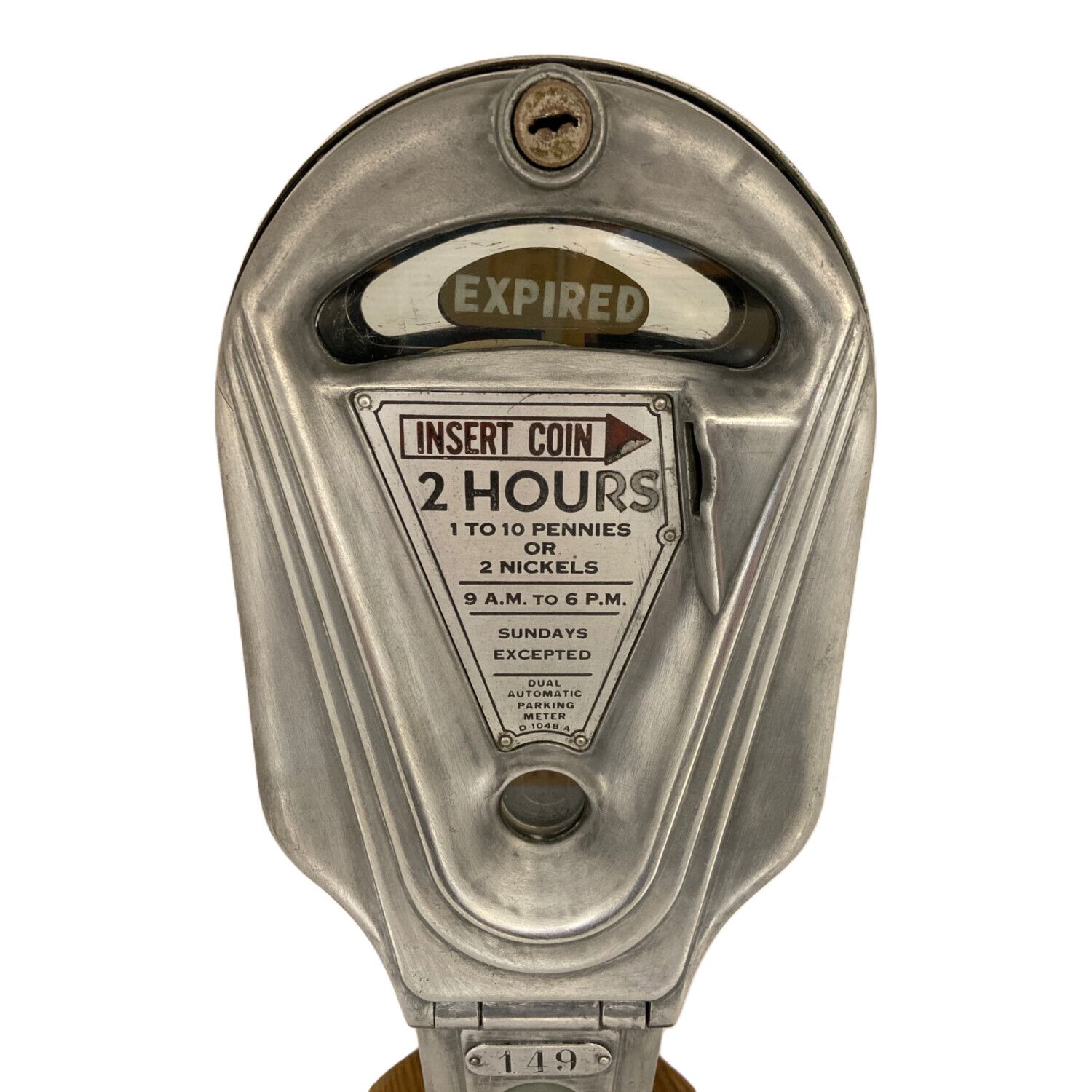 ヴィンテージパーキングメーター 【動作保証無】※インテリア評価・鍵欠