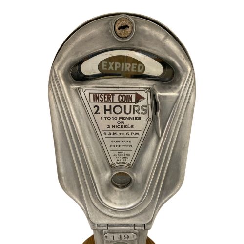 ヴィンテージパーキングメーター 【動作保証無】※インテリア評価・鍵欠品