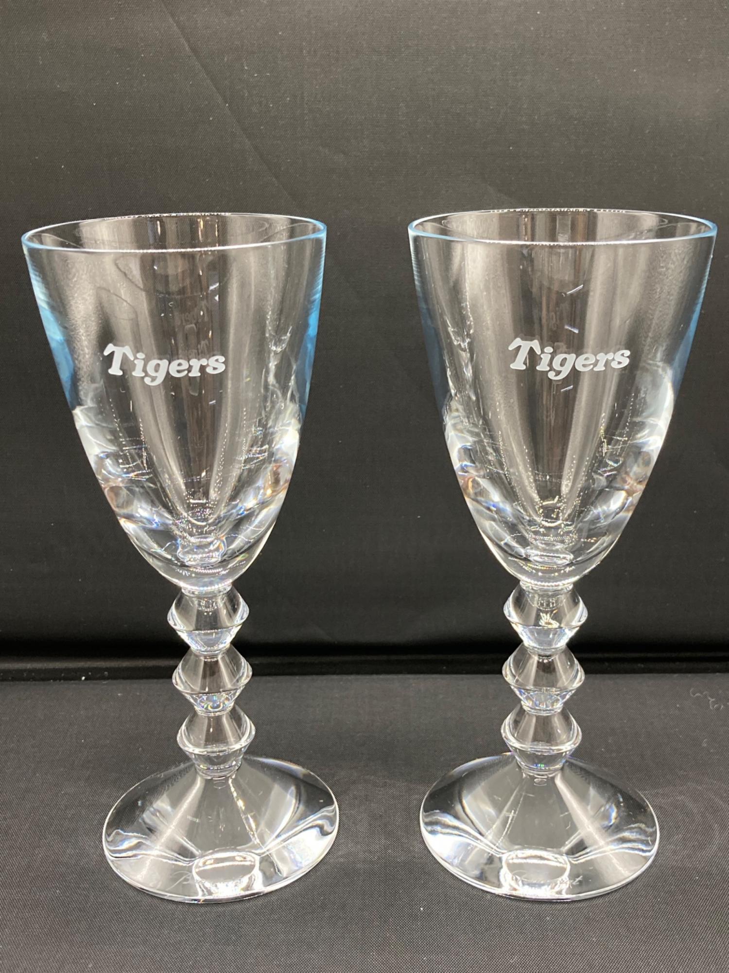阪神タイガース　ファンクラブ　限定品　バカラ　シャンパングラス Baccarat (バカラ) グラスセット 阪神タイガースファンクラブ限定品 2P