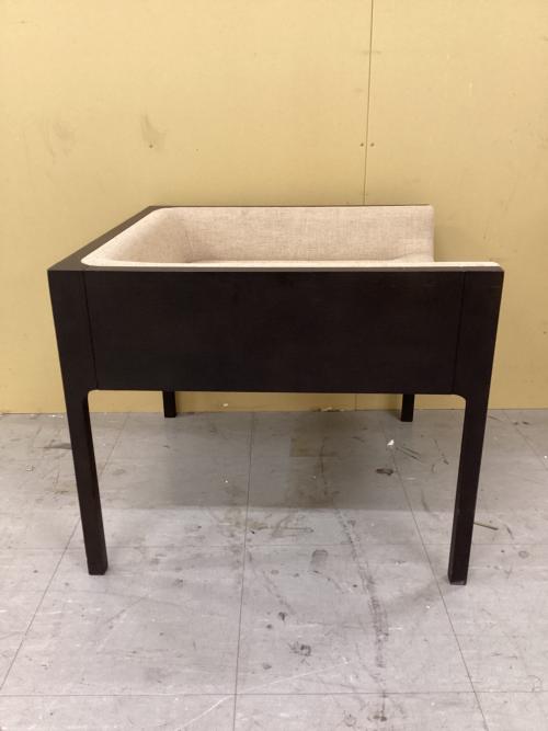 コントラストローチェア ベージュ×ブラック