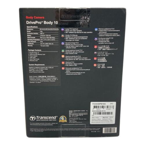 Transcend (トランセンド) ボディカメラ TS32GDPB10A -