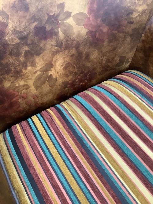 スタッズ1人掛けソファー ブラウン