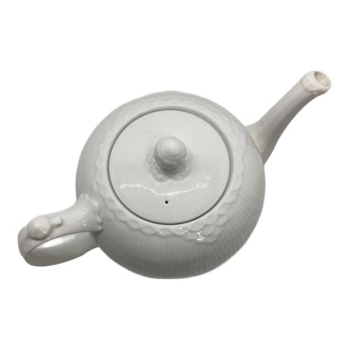ROYAL COPENHAGEN (ロイヤル・コペンハーゲン) ティーポット 143 USED ホワイトフルーテッド・ハーフレース