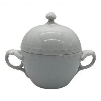 ROYAL COPENHAGEN (ロイヤル・コペンハーゲン) シュガーポット 161 USED ホワイトフルーテッド・ハーフレース