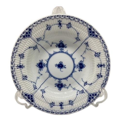 ROYAL COPENHAGEN (ロイヤル・コペンハーゲン) ディーププレート 604  21cm 底ヨゴレ有 ブルーフルーテッド・ハーフレース