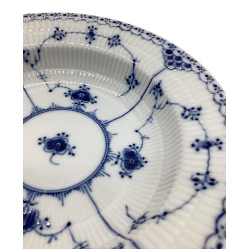 ROYAL COPENHAGEN (ロイヤル・コペンハーゲン) ディーププレート 604  21cm 底ヨゴレ有 ブルーフルーテッド・ハーフレース