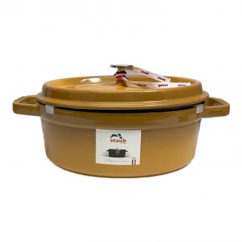 Staub (ストウブ) 鍋 SIZE 27cm マスタード ココット・オーバル