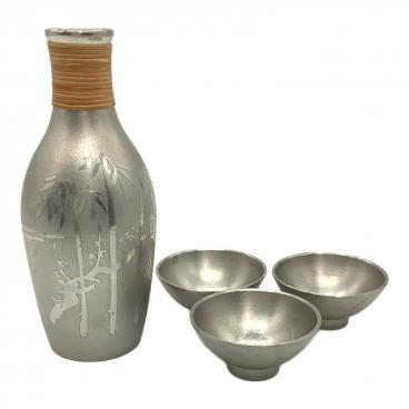 薩摩錫器 錫彦 浅田錫器 795g本錫 スレ有 茶器 茶壺 薩摩錫器