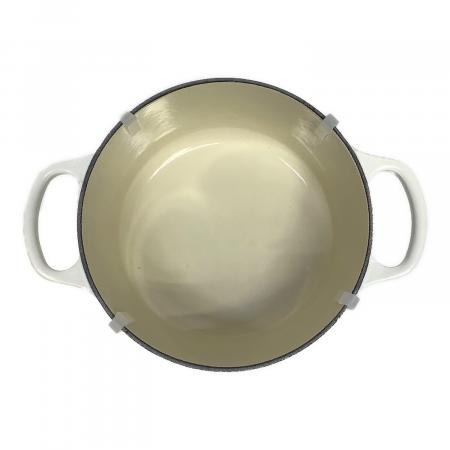 LE CREUSET (ルクルーゼ) 18cmココットロンド ホワイト ホワイト 未