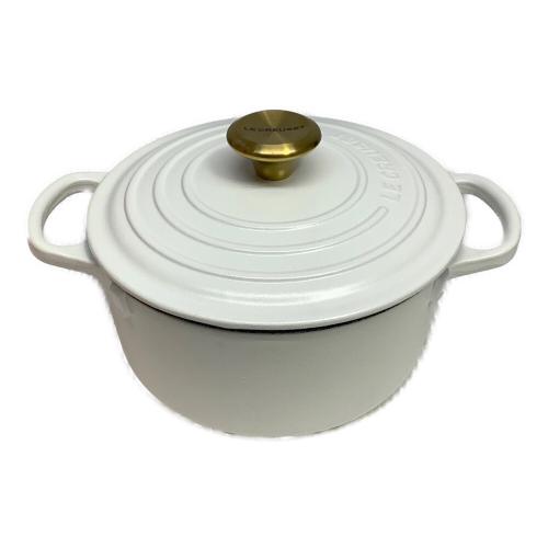 LE CREUSET (ルクルーゼ) 18cmココットロンド ホワイト ホワイト 未使用品