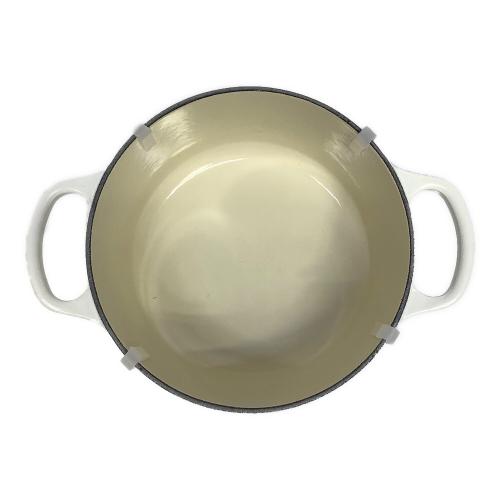 LE CREUSET (ルクルーゼ) 18cmココットロンド ホワイト ホワイト 未使用品