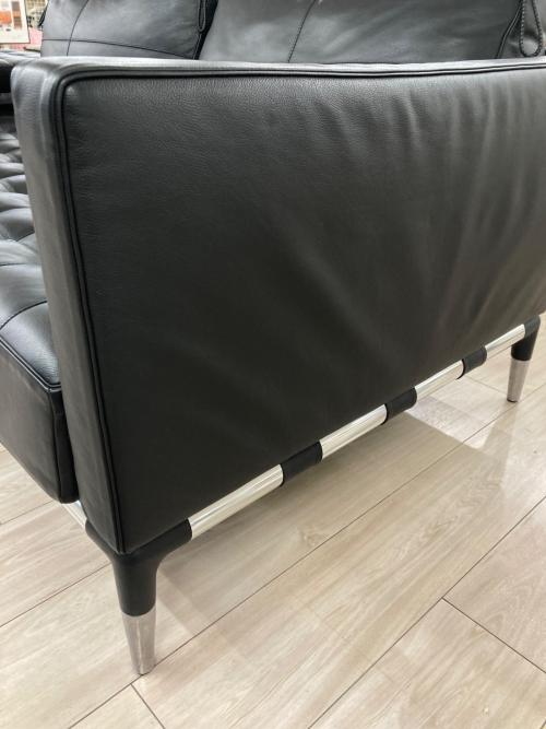 CASSINA (カッシーナ) 2人掛ワイドけソファー 241-31 左ホリゾンタル 右ナロウアーム ブラック PRIVE