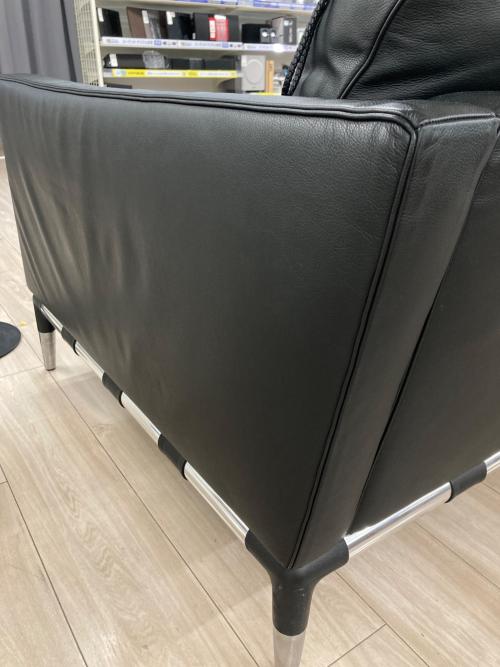 CASSINA (カッシーナ) 2人掛ワイドけソファー 241-31 左ホリゾンタル 右ナロウアーム ブラック PRIVE
