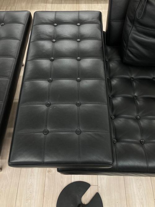 CASSINA (カッシーナ) 2人掛ワイドけソファー 241-31 左ホリゾンタル 右ナロウアーム ブラック PRIVE