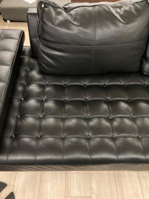 CASSINA (カッシーナ) 2人掛ワイドけソファー 241-31 左ホリゾンタル 右ナロウアーム ブラック PRIVE