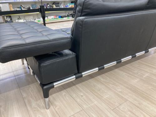 CASSINA (カッシーナ) 2人掛けワイドソファー 241-32 右ホリゾンタル 左ナロウアーム ブラック PRIVE
